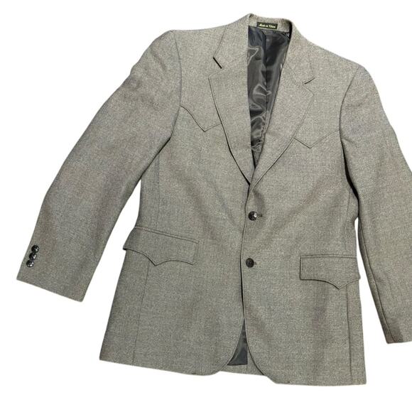 Circle S of Dallas Lambswool Men’s 40R Taupe Western Style Blazer